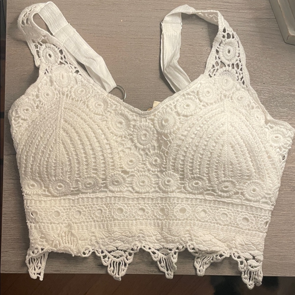 Rebellion White Lace Camisole